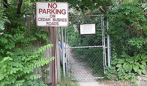 Entrance to private beach