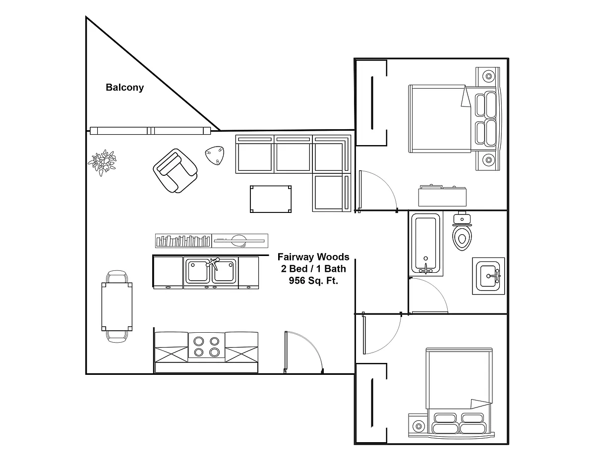 Floor plan 2 Bedroom