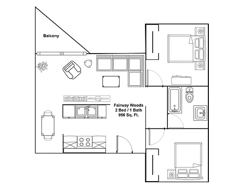 Floor plan 2 Bedroom