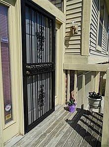 Entry. Security door adds a decorative touch!