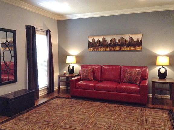 Open Plan. Living Room with Wood Floor