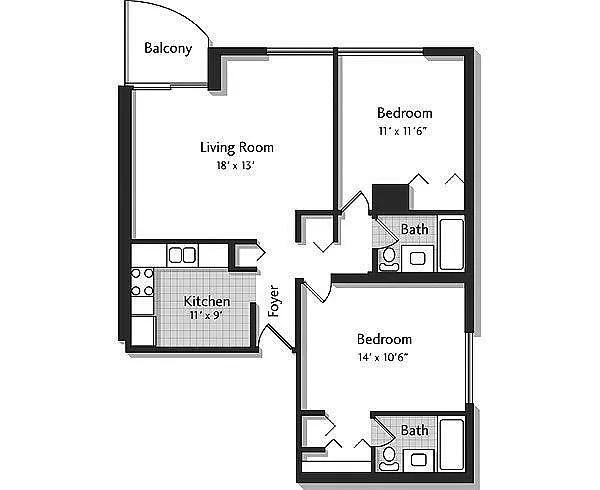 Floor plan 2B