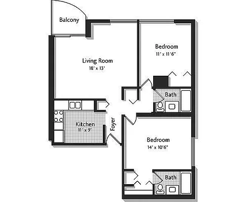 Floor plan 2B