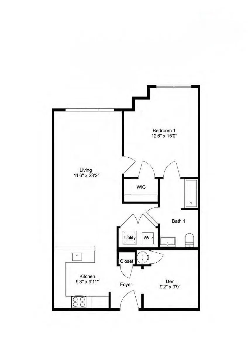 Floor plan A11-D 1Dx1
