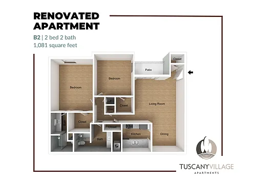 Floor plan B2 Renovated