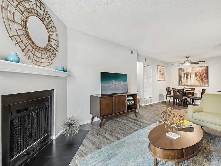 View of the living and dining spaces