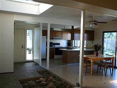 Kitchen, dining, entry 