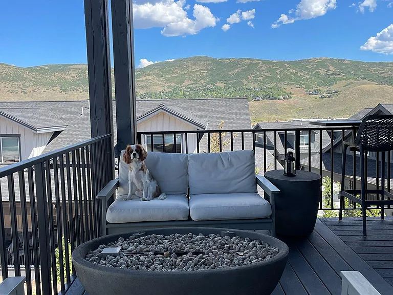 Gas fire pit with stunning views