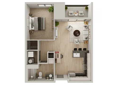 Floor plan 1 Bedroom