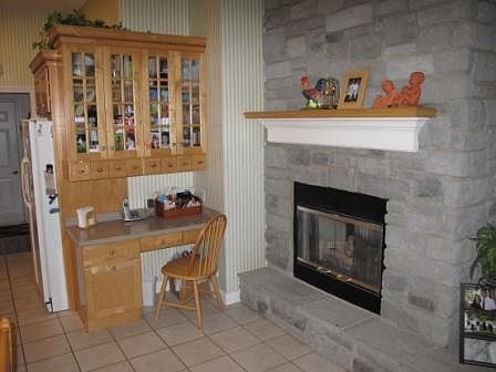 Pass through fireplace