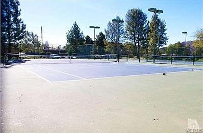 Two tennis courts which have been redone recently