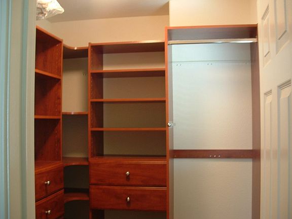 Walk-in closet in Master Bedroom with closet organizer