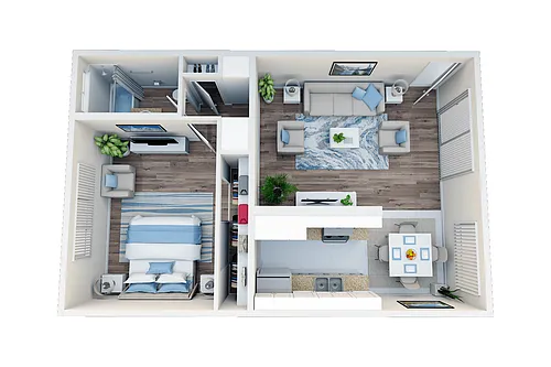 Floor plan 1 Bed 1 Bath