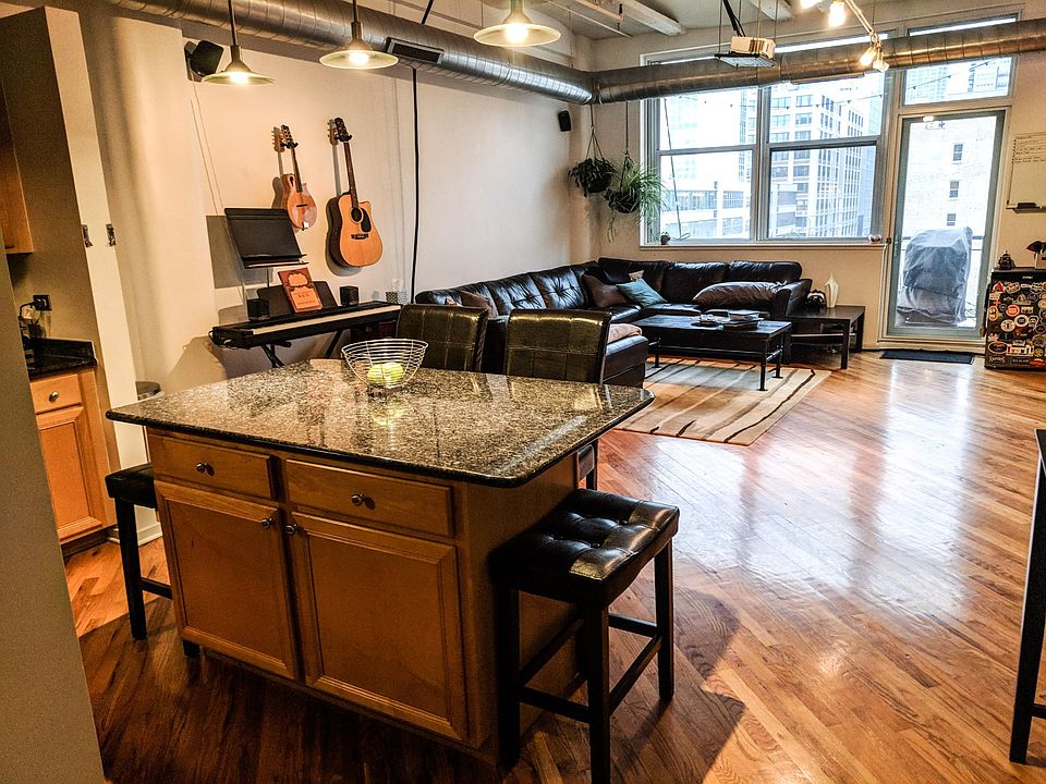 Open Kitchen and Living Room.
