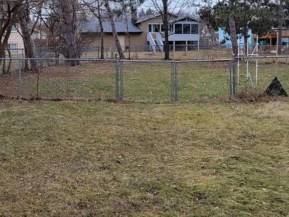 Fenced backyard