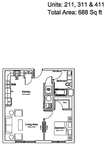 Floor plan 211-1B1B