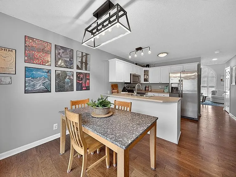 Kitchen and dining area (All appliances are included but furniture is for illustrative purposes only).