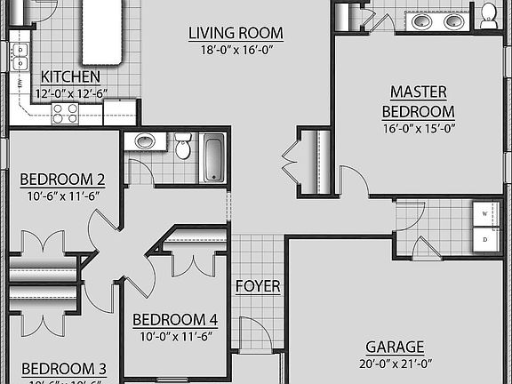 Ravenswood IV G - Floor plan - open floor plan