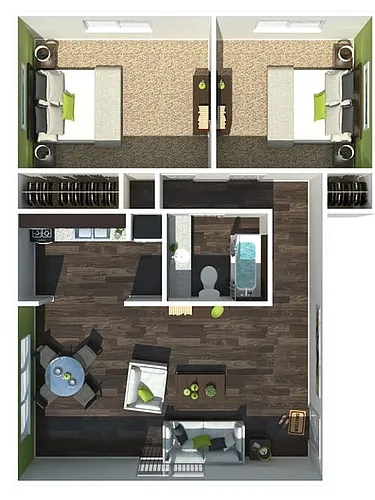 Floor plan 2 Bedroom A