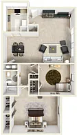 Floor plan Two Bedroom
