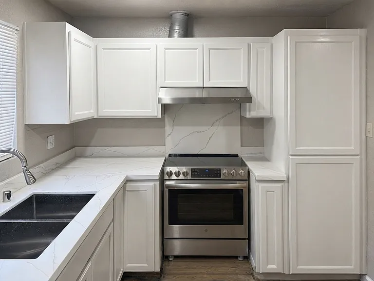 Kitchen - New countertop, Dishwasher, New Electric Range, New sink, faucet