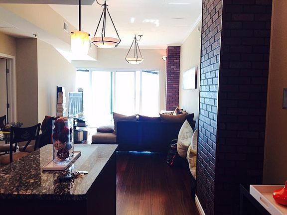 View from kitchen to living room