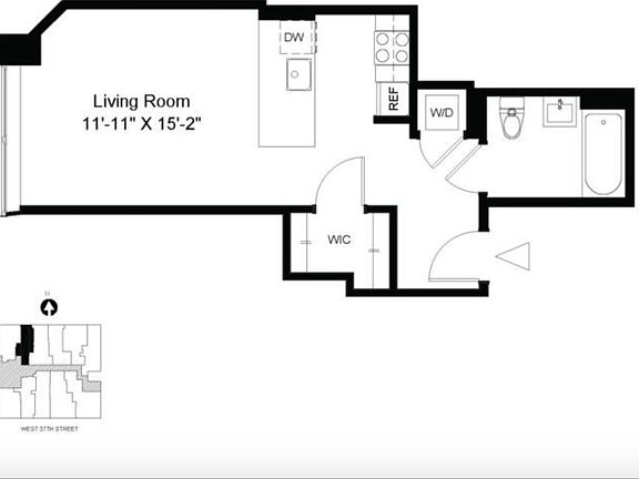 2nd image of 321 W 37th St APT 7B