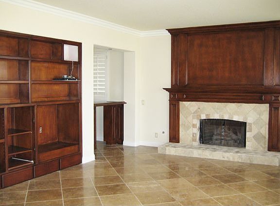 Den w/ built ins and fireplace