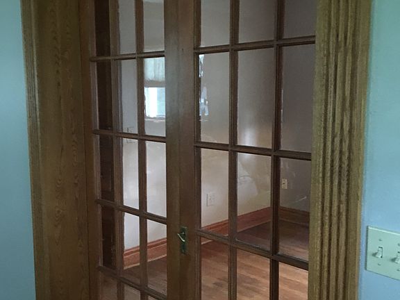 French doors to bedroom