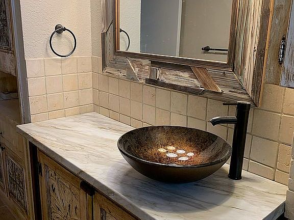 New vanity w/ vessel sink