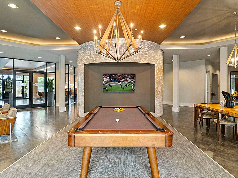 Spacious club lounge for relaxing with friends