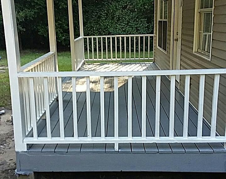 Spacious front porch
