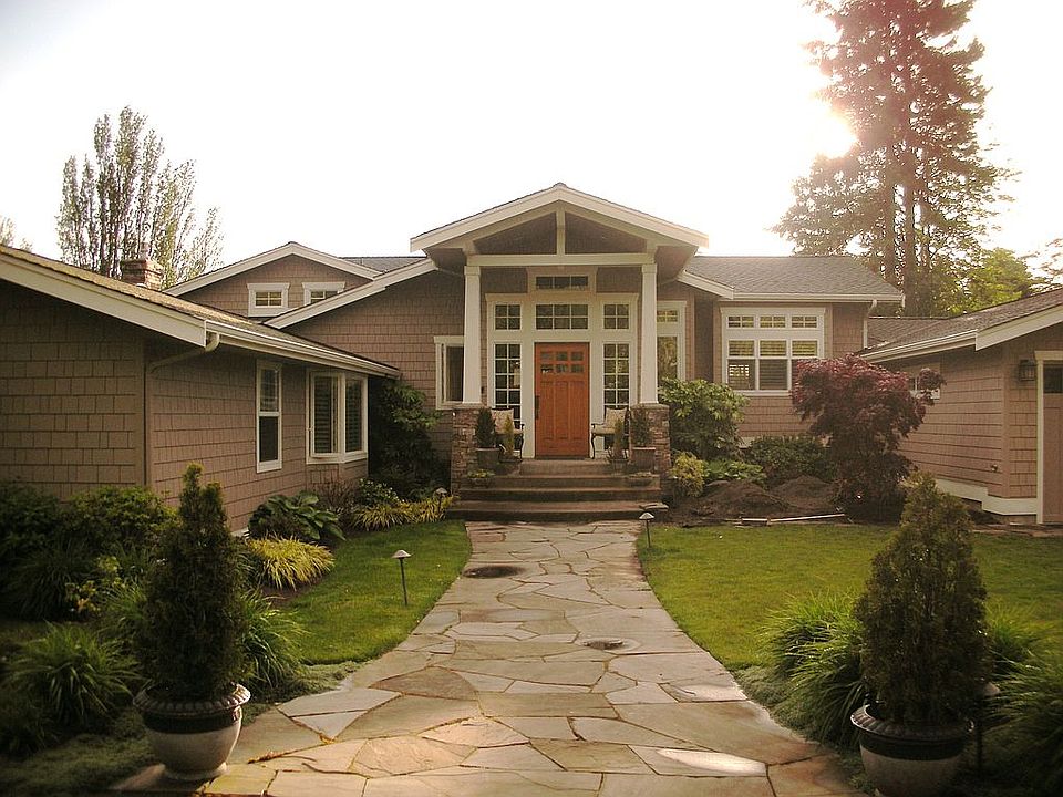 Blue stone walkway to entry
