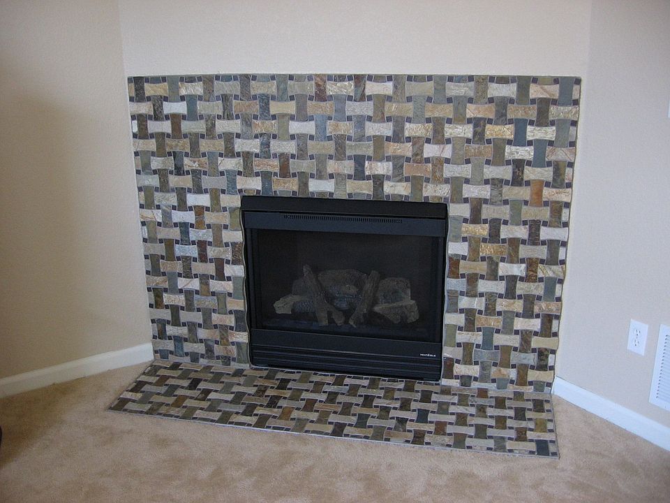 Custom Slate/Gas Fireplace