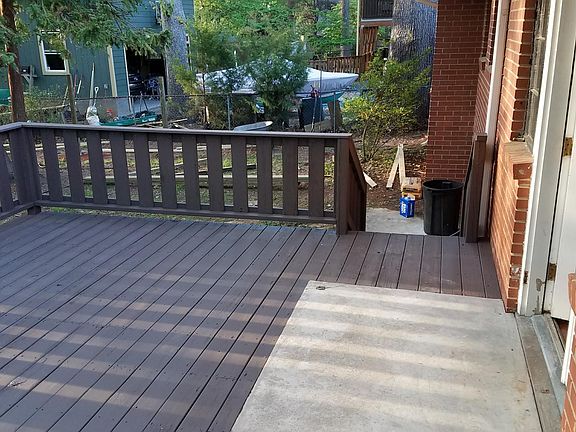 Large Deck with stairs to back yard
