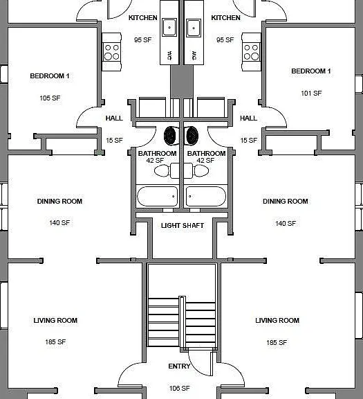 Floor Plan (depicts 2 units)