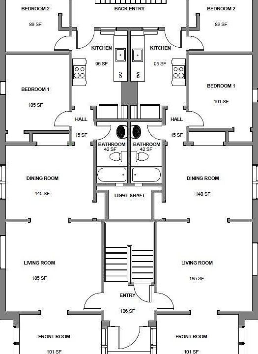 Floor Plan (depicts 2 units)