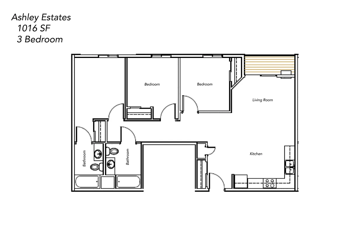 Floor plan Three Bedroom