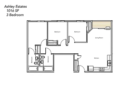 Floor plan Three Bedroom