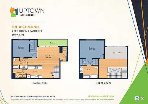 Floor plan The Richmond Loft