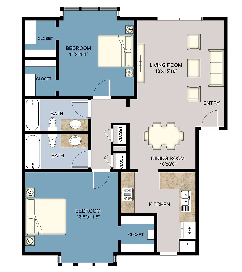 Floor plan 2B
