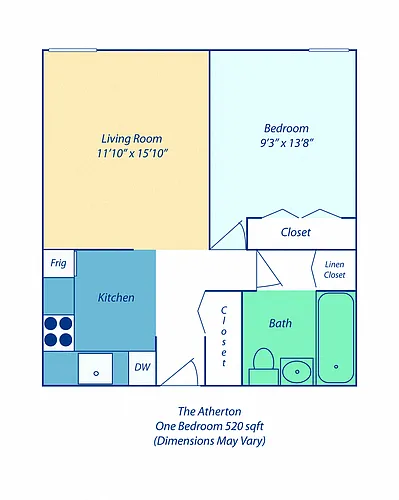 Floor plan One Bedroom