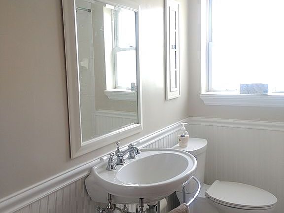 First floor full bath with jacuzzi tub and shower