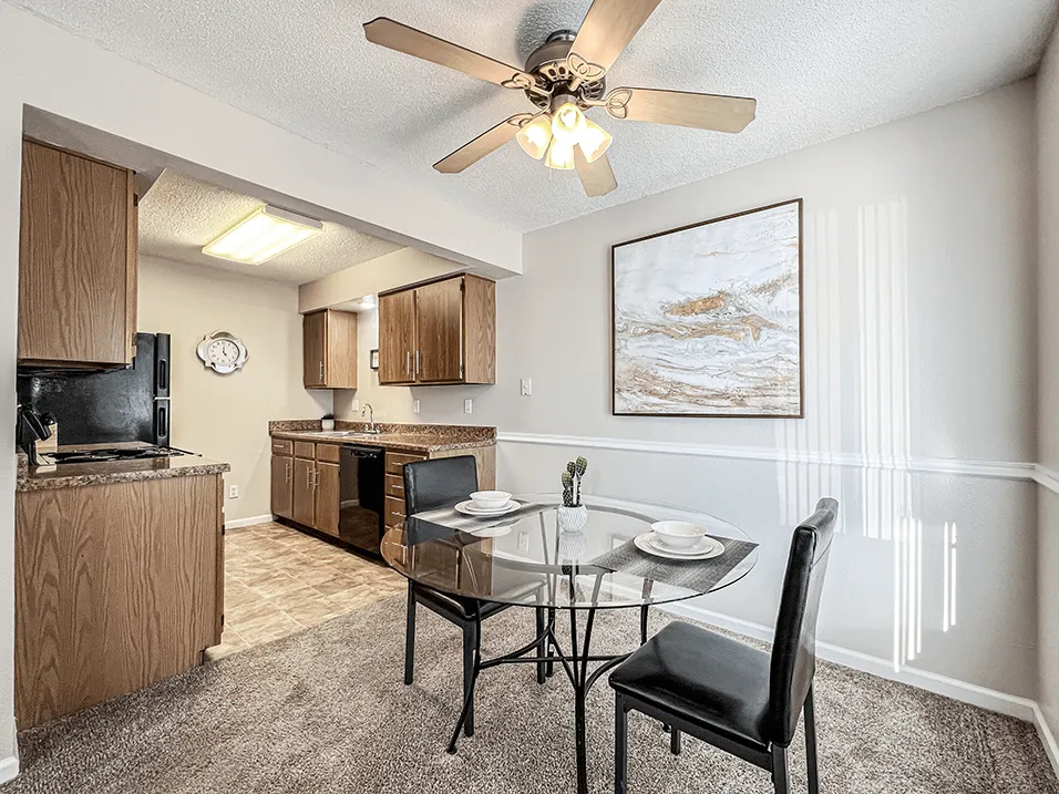 Kitchen and Dining Area - Granite Valley Apartments & Townhomes