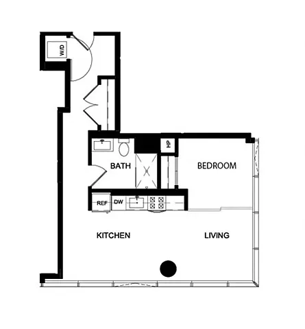 Floor plan One Bedroom P
