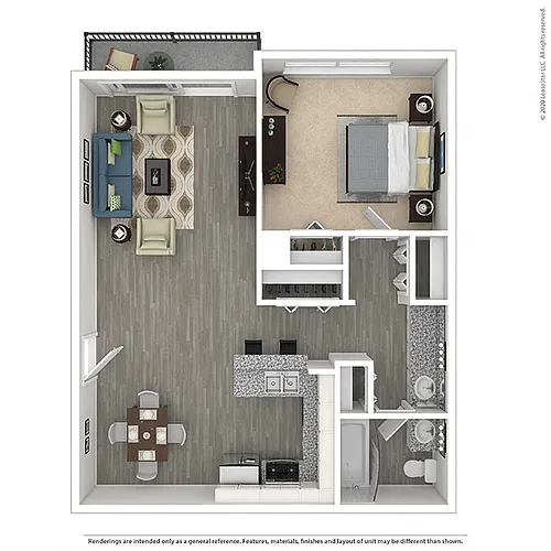 Floor plan 1 BEDROOM