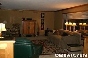 living room with crown molding