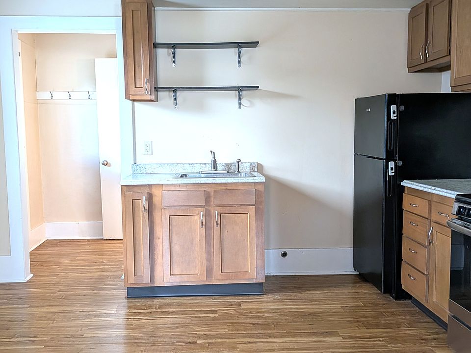 Kitchen and hall to bathroom