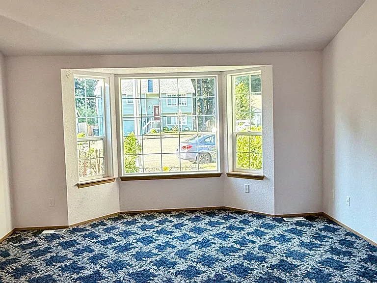 Living room space in long view