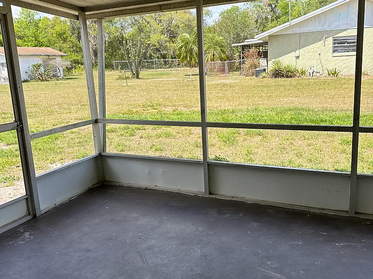 Screened in back porch